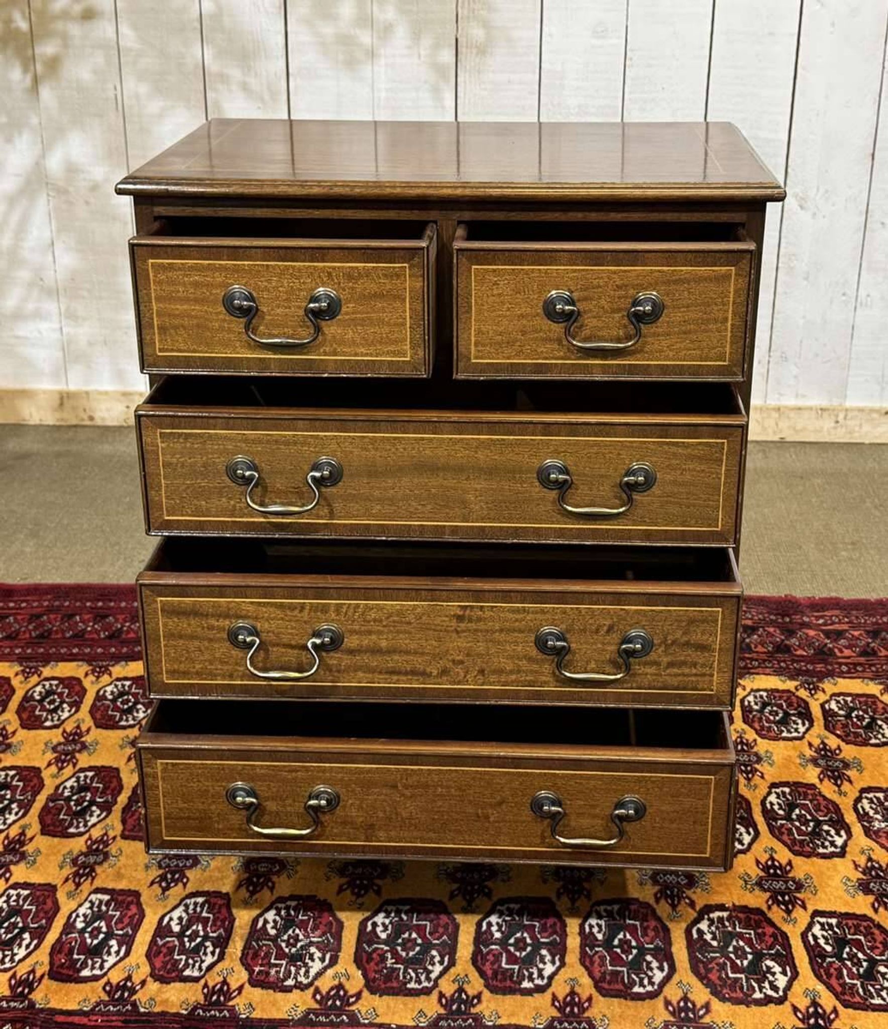 English mahogany commode from the 1950s.