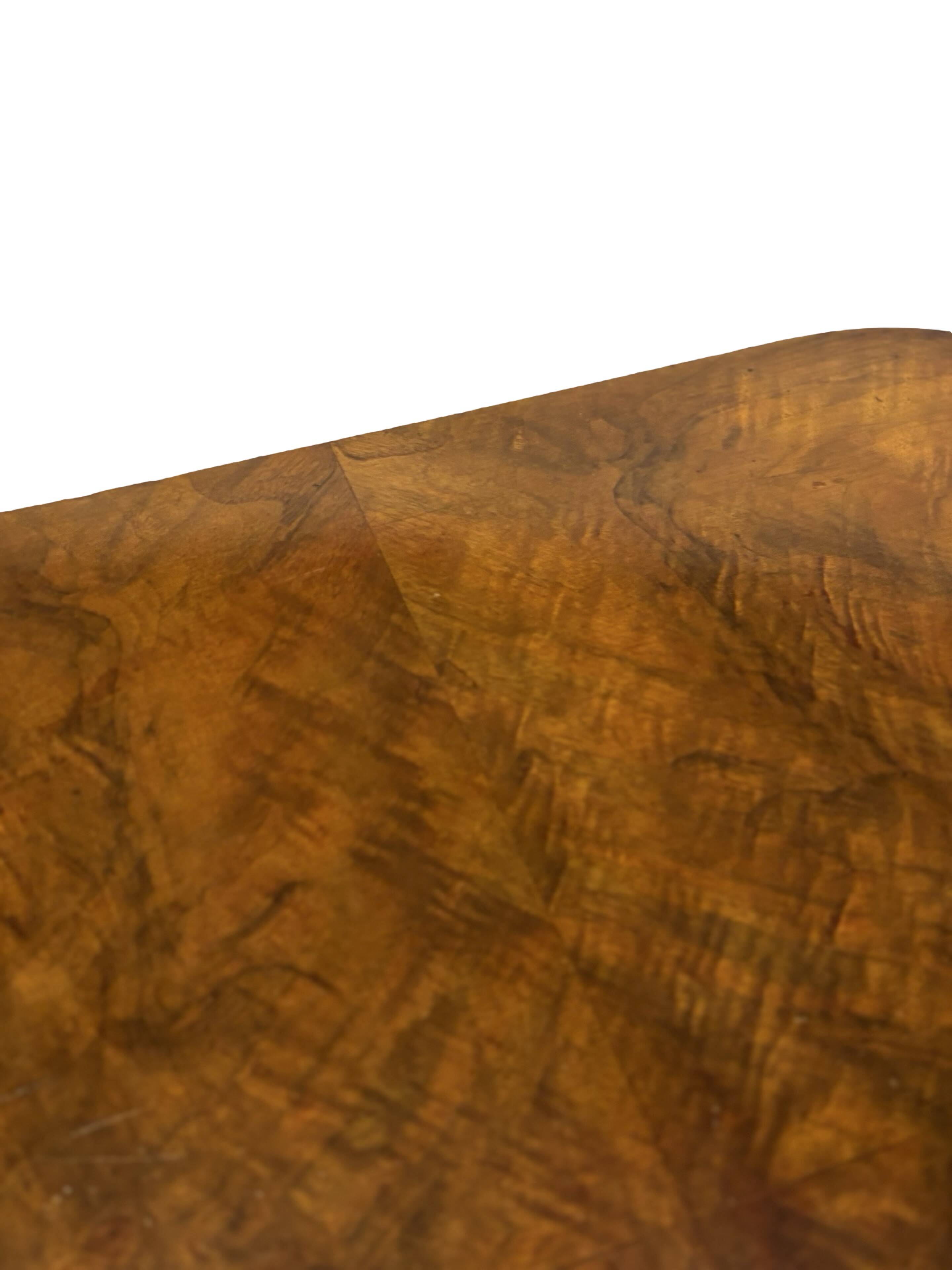 Art Deco side table walnut wood design 30's