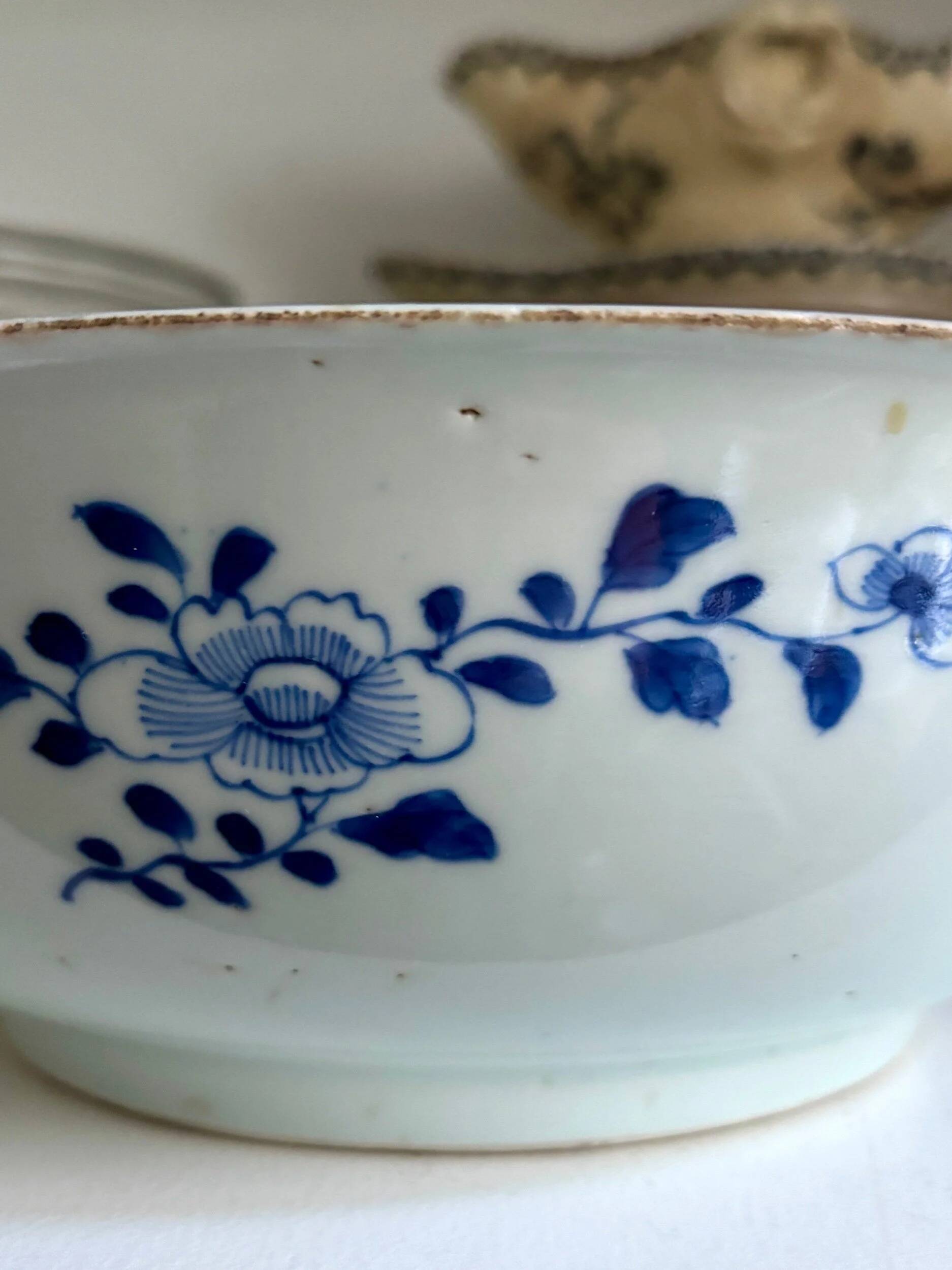 Blue porcelain East India Company salad bowl