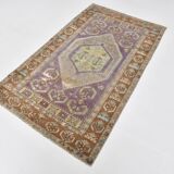 4x6 Vintage Oushak Carpet, Turkish Rug, 107x172Cm