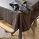 Nappe marron en lin upcyclé