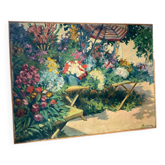 Paysage de terasse fleurie signée Diana