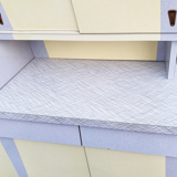 Yellow and grey formica buffet, Plastilux, vintage, 60s