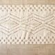 Handmade pure wool traditional white rug size 2/3 m