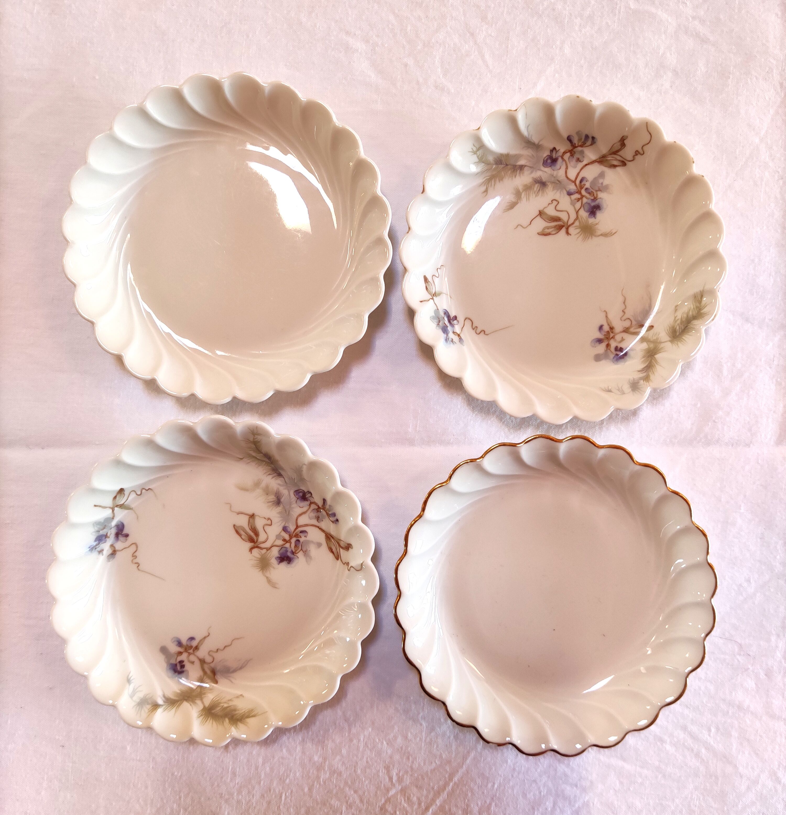 4 Haviland porcelain cups