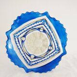 Vintage glass vase painted