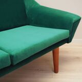 Green velvet sofa, Danish design, 1980s, production: Denmark