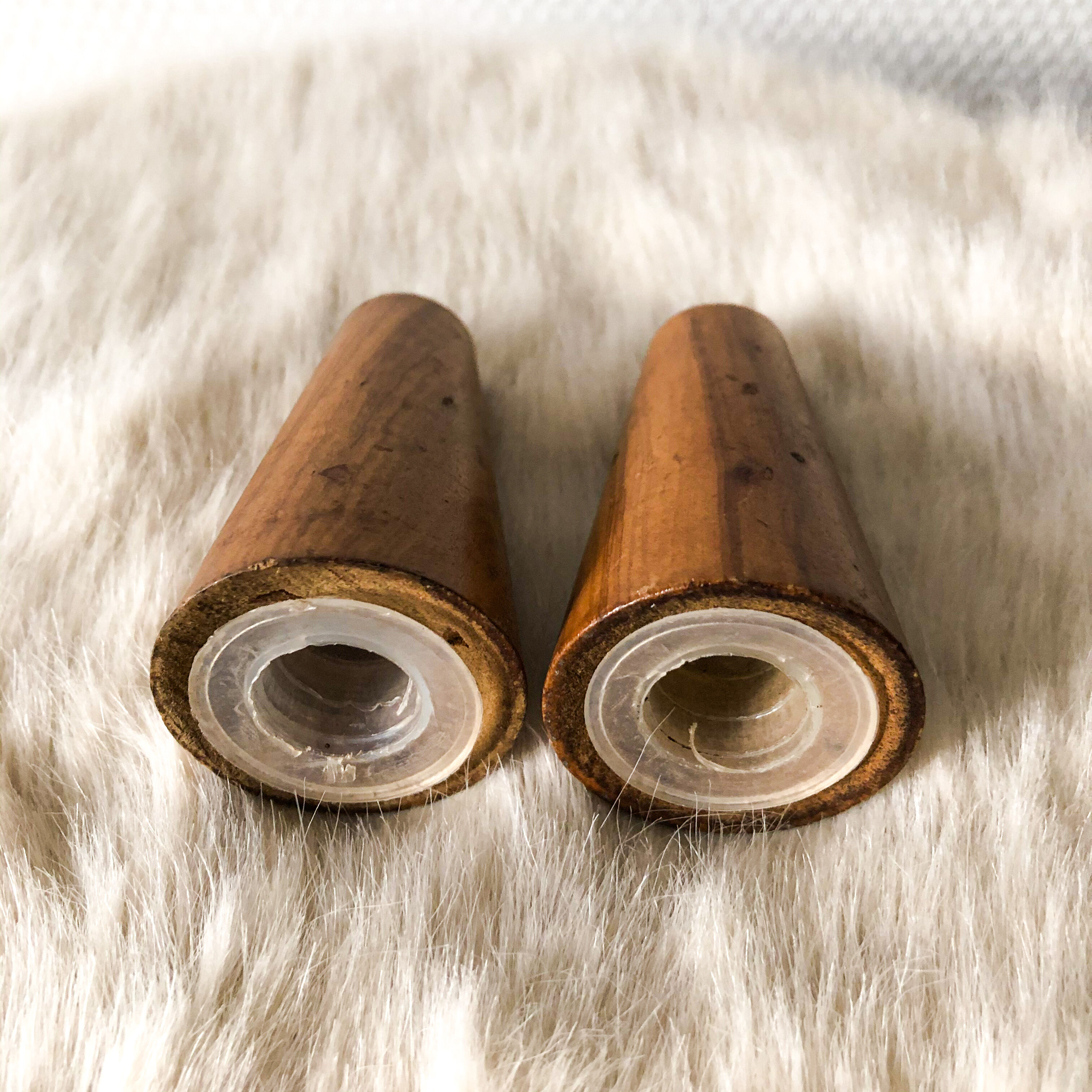 Wooden salt and pepper