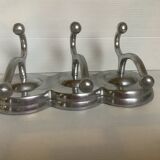 Aluminum coat rack three hooks