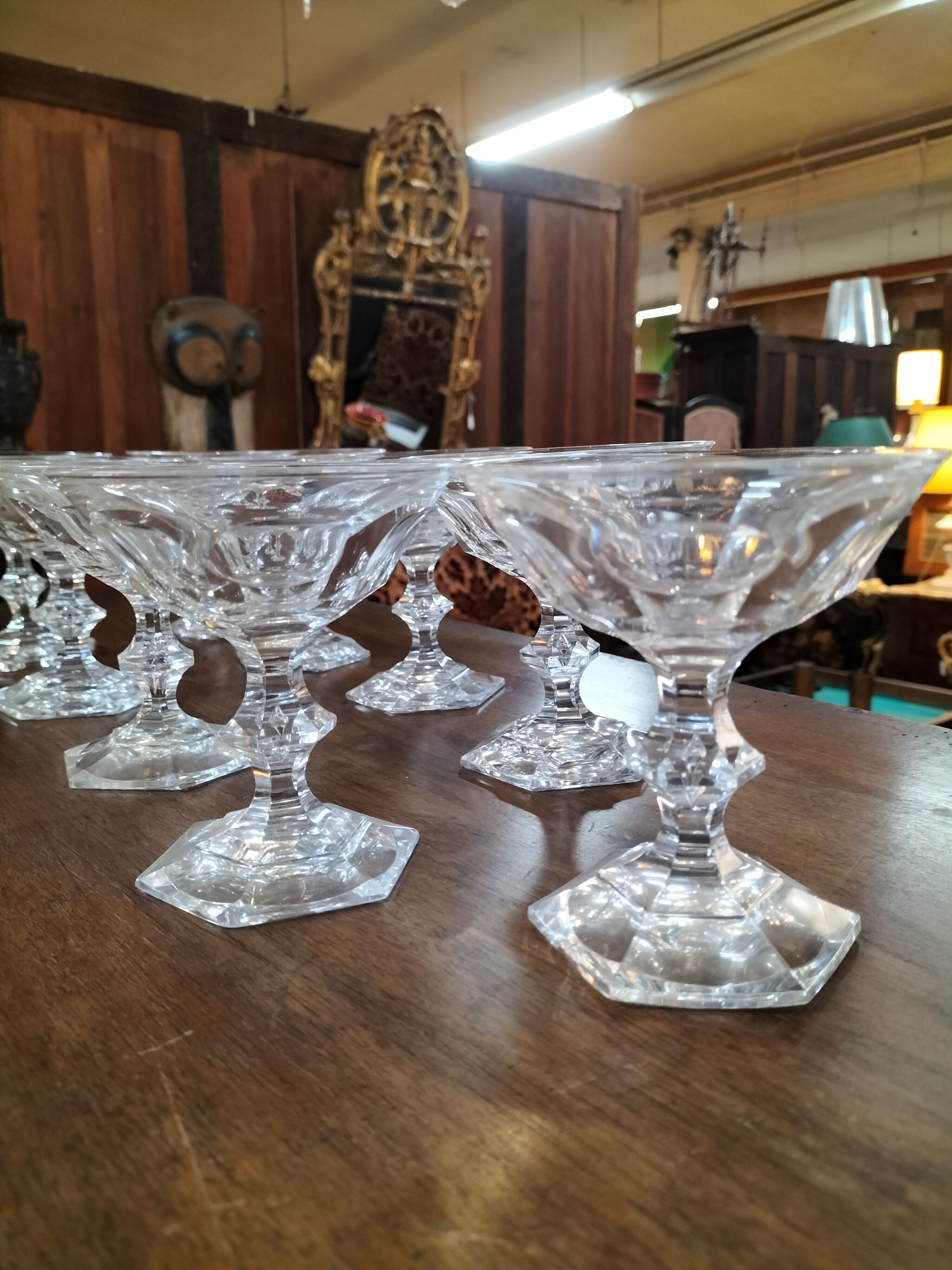 9 glasses val st Lambert model Metternich very good condition model 1946