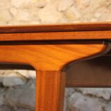 Vintage rectangular teak table with 2 extension spieces, 1960s