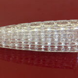 Large vintage brass and glass wall light 1950