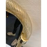 Venetian "Torciglione" Torchon Murano Glass Wall Mirror