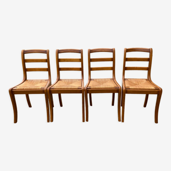 4 chaises paillées grange