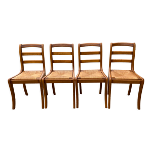 4 chaises paillées grange