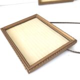 Pair small frames gilded wood 22 by 17cm