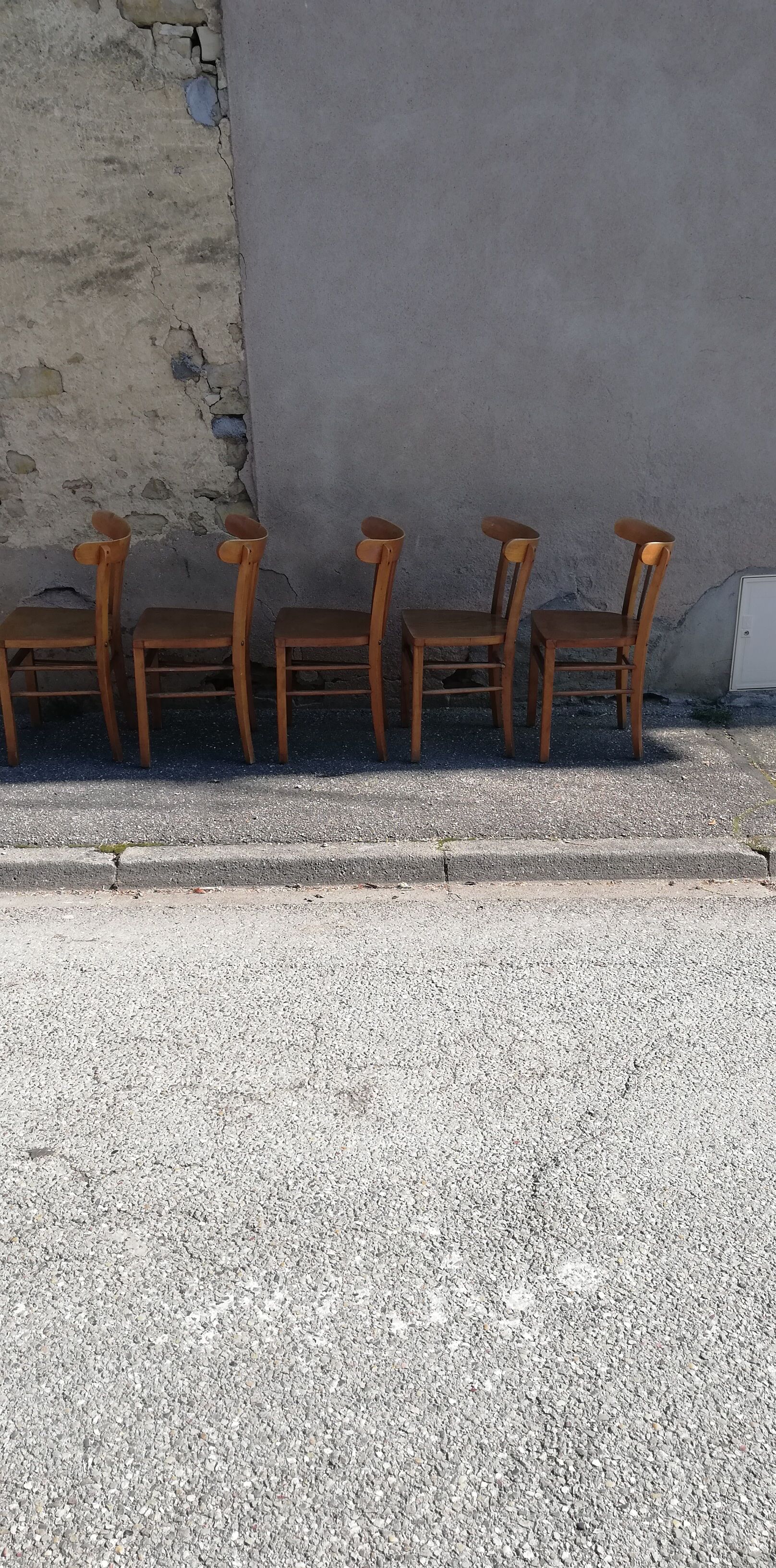 Set de 5 chaises bistrot vintage