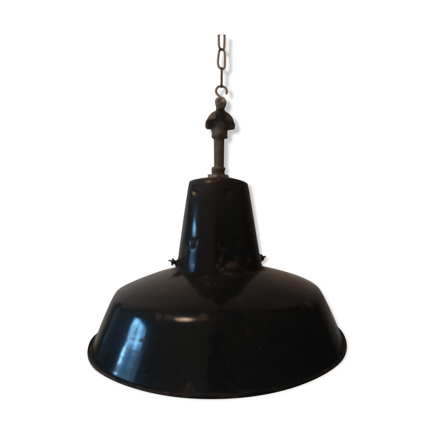 Vintage industrial hanging lamp "Reflector"