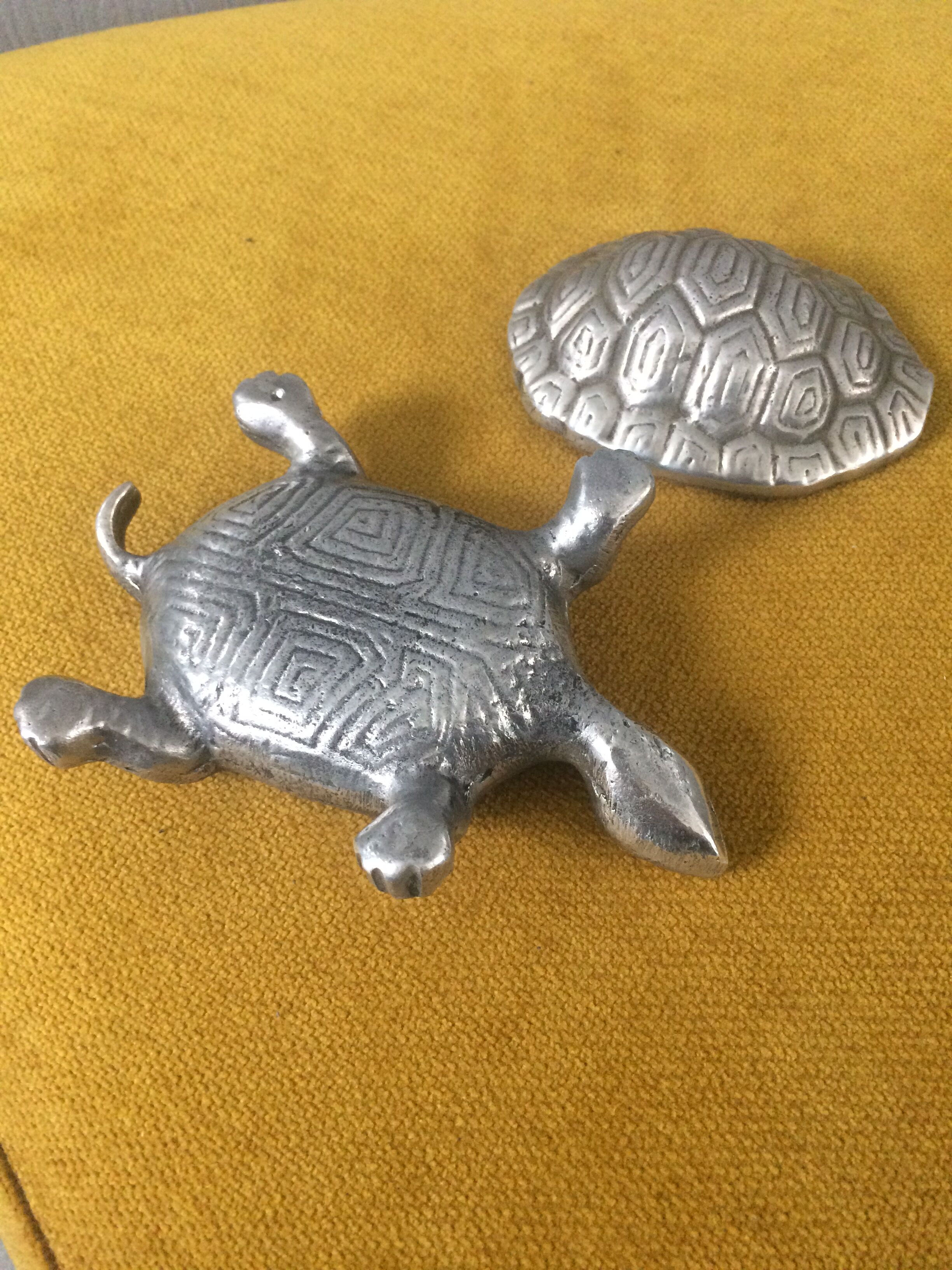Vintage turtle shaped box