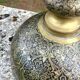 Ornate Floral Pedestal Champagne Cooler, brass ice bucket