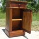 Louis Philippe bedside table in walnut and walnut burl.