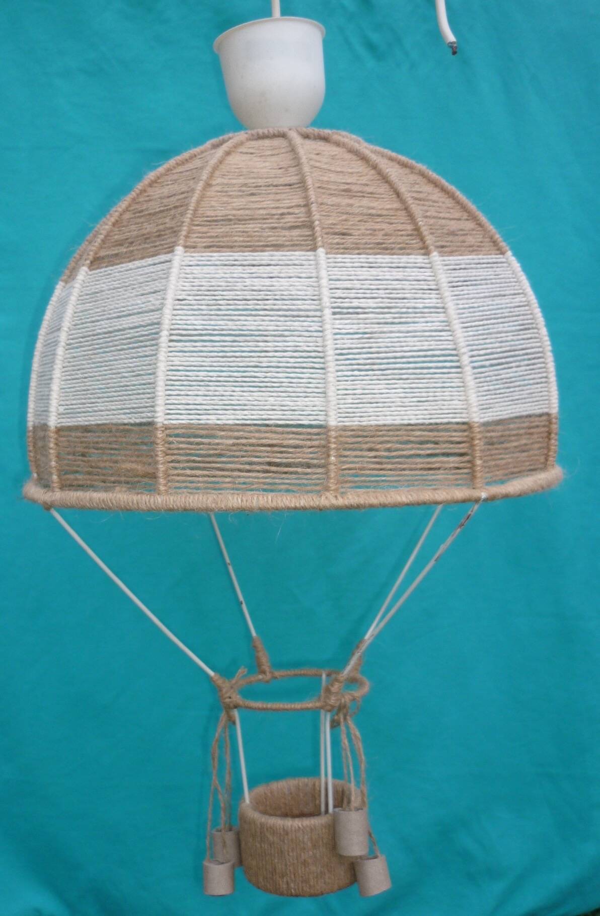 Jute hanging lamp for children's room