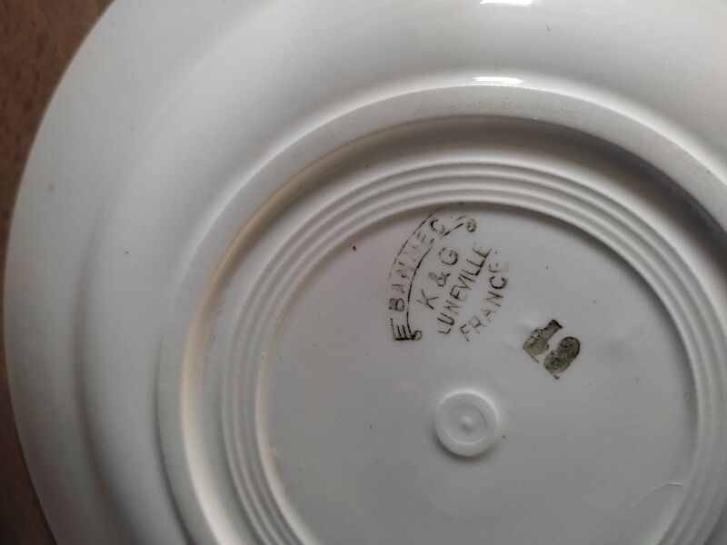 Plates Creuses Lunéville Bannec lot of 2