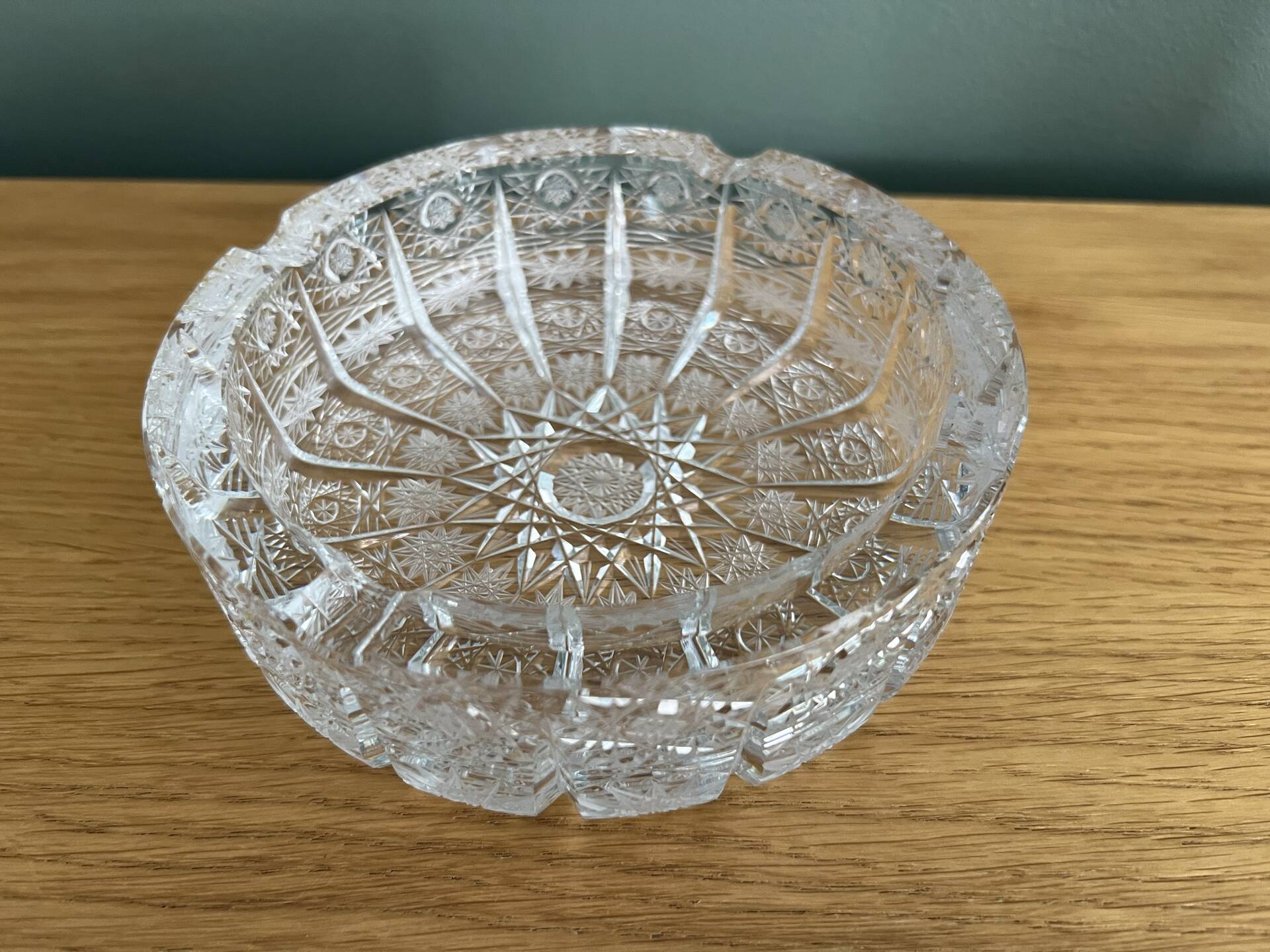 Ashtray, crystal catch-all from Bohemia