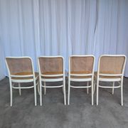 Set of 4 Thonet Style 811 Cane Chair: Josef Hoffman Mid-Century Modern Furn