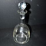 Antique carafe engraved with a laurel frieze, circa 1900