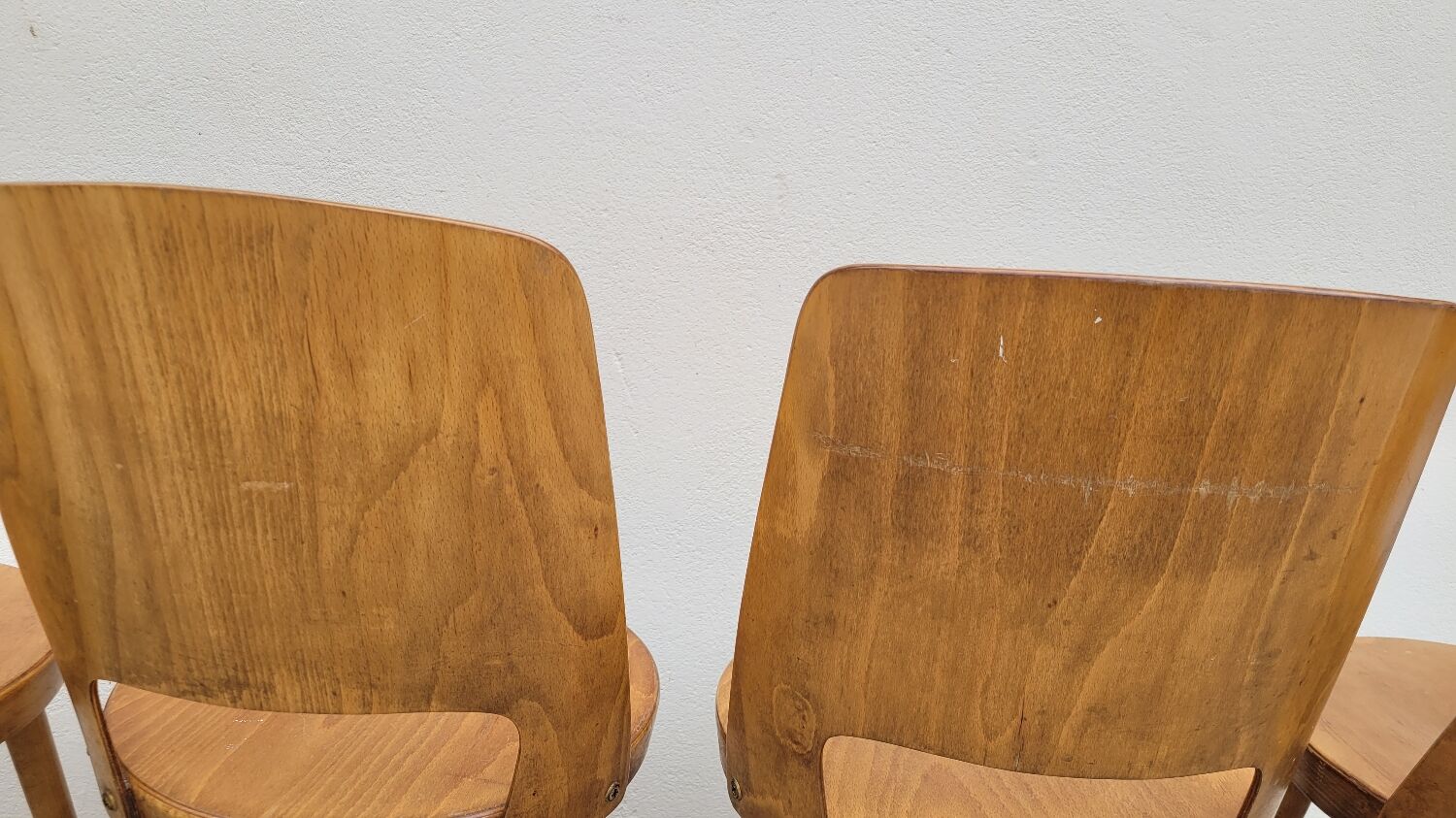 Series of 4 Baumann bistro chairs model Mondor 1950 vintage