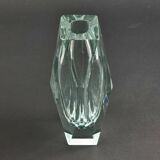 Very Large Mid-Century Murano Faceted Glass Vase by Flavio Poli for Mandruzzato, Italy, 1960s