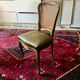 Suite de 4 chaises de style louis XV cannées assises en sky vert