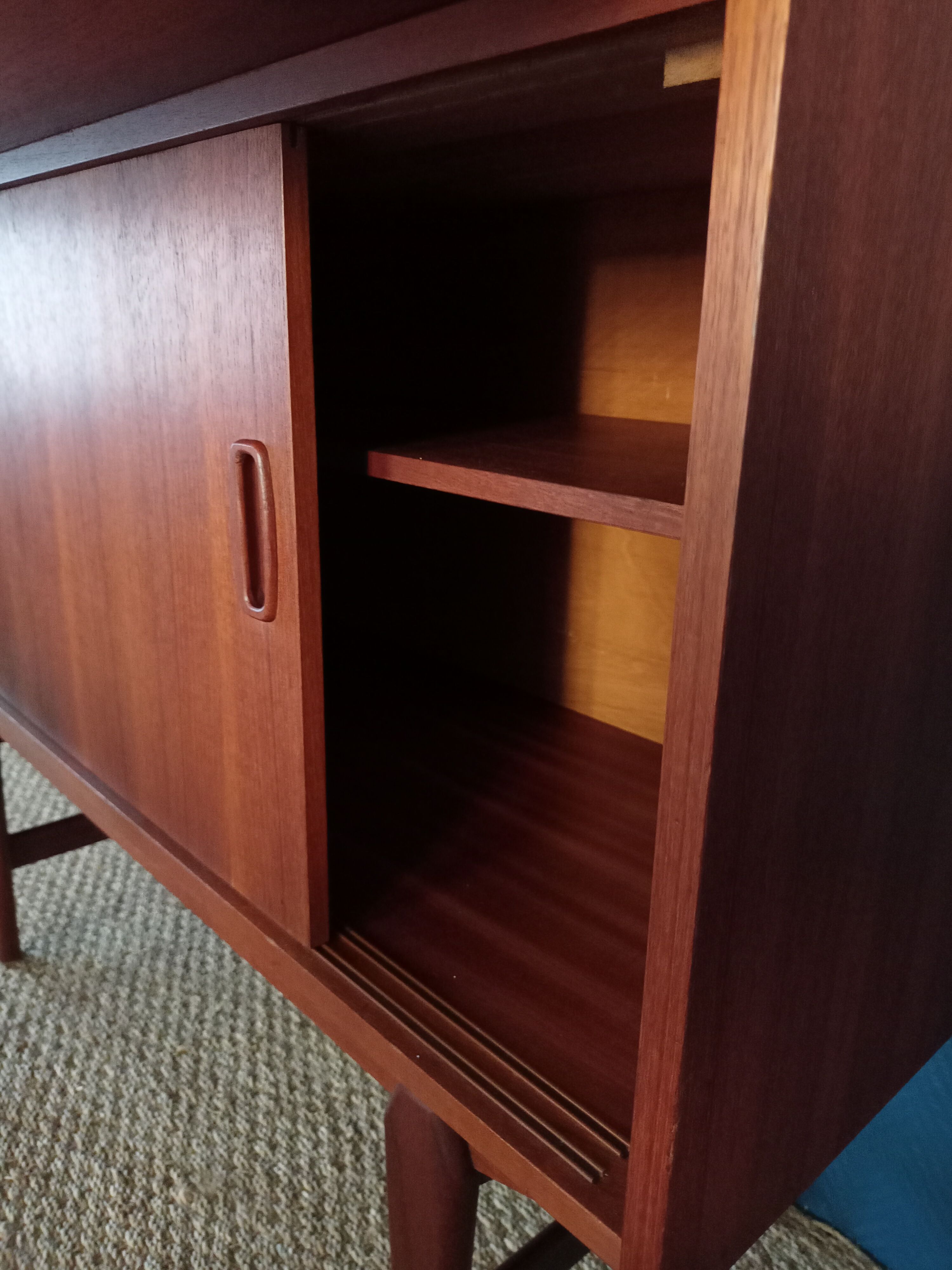 Scandinavian secretary in Mahjongg teak for Samcom