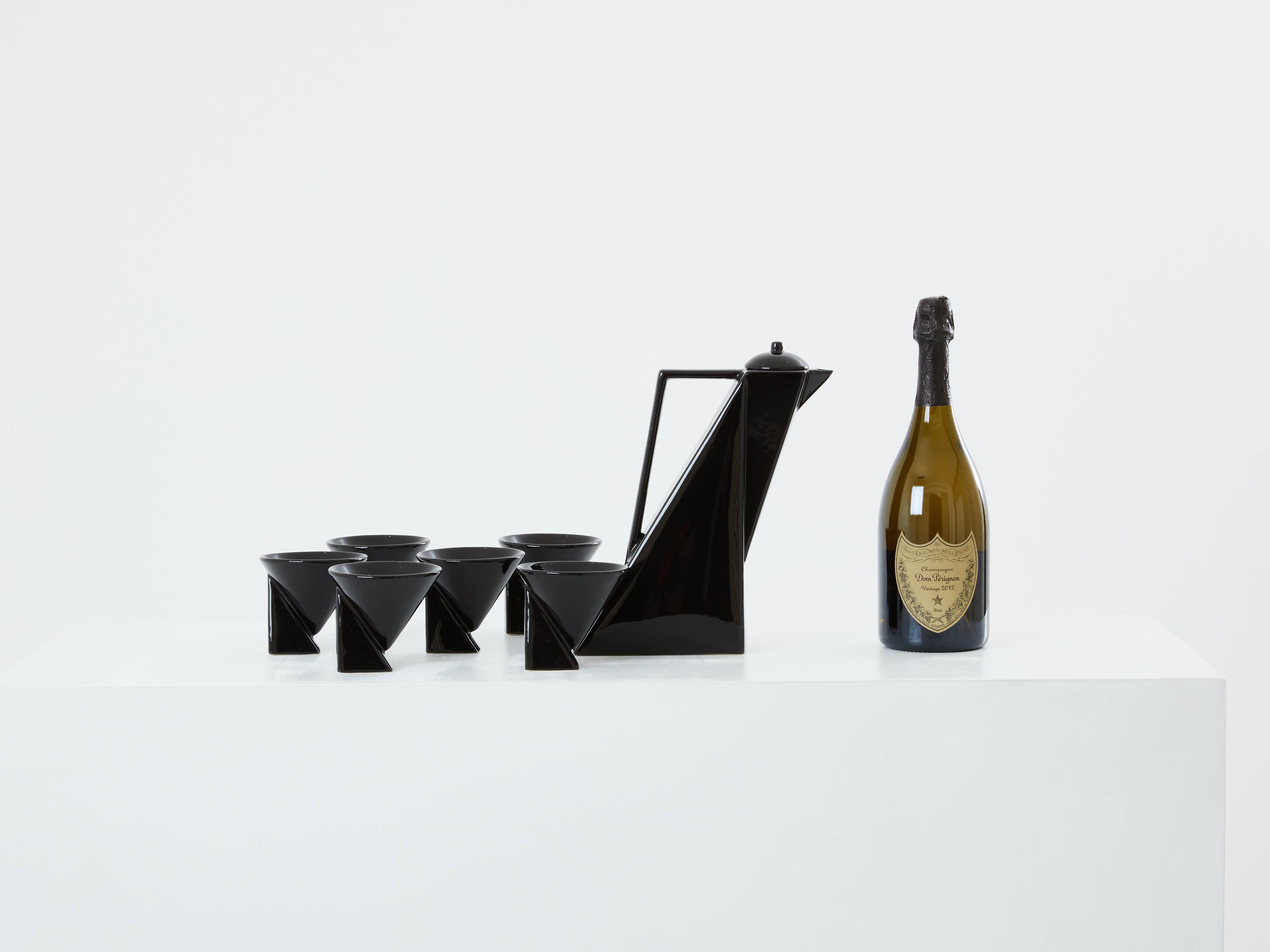 Pierre Casenove ceramic coffee service for Studio Salins 1980