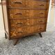 Vintage chest of drawers compass feet