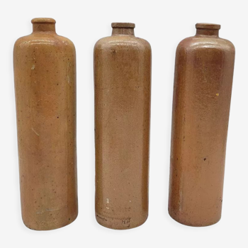 Trio of stoneware bottles