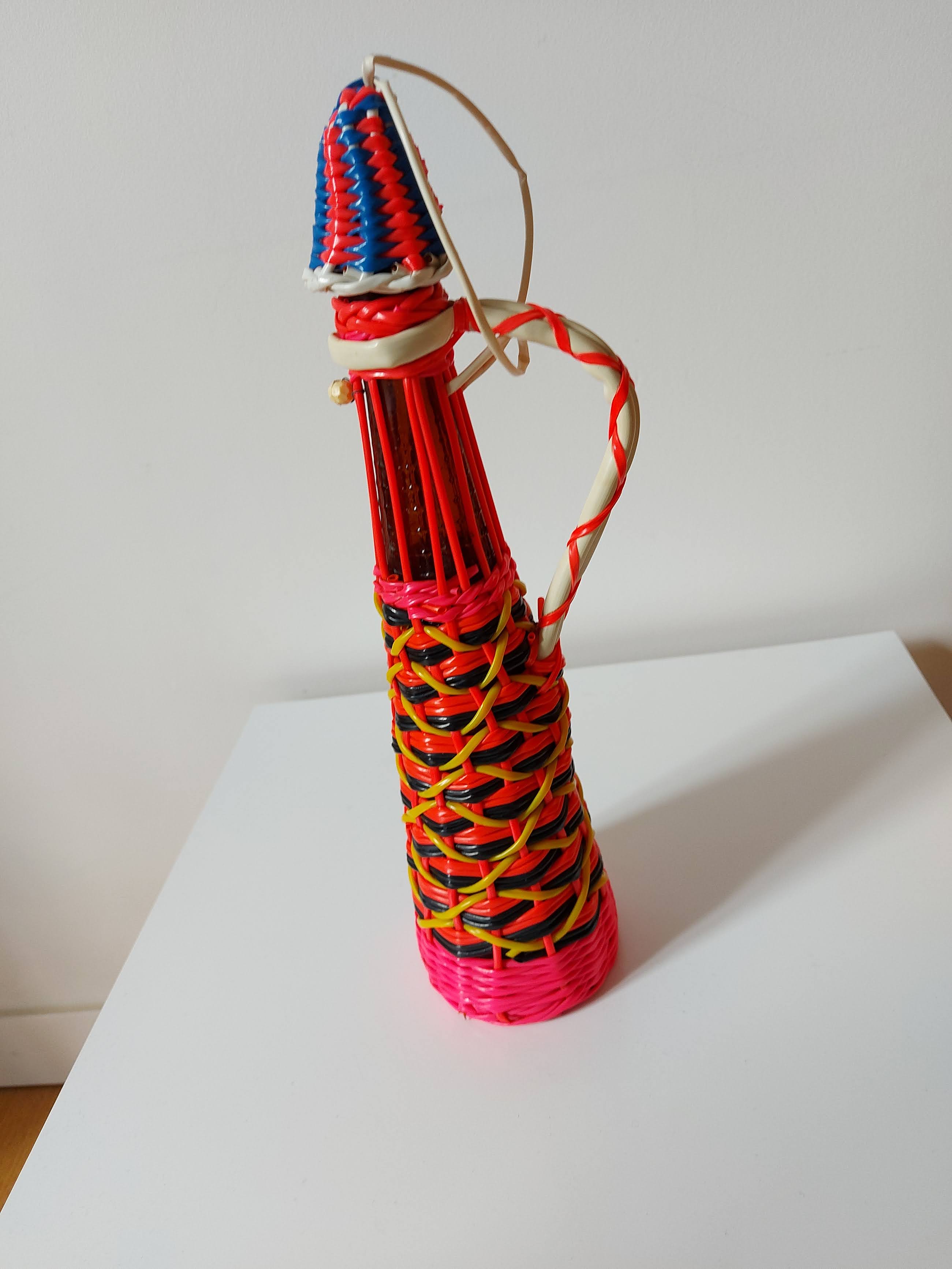 Vintage scoubidou bottle