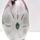 Postmodern Pink, Green and White Hand Blown Scavo Glass Vase, Murano, Italy