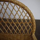 Rattan wall shelf