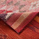 Pink & Red Oushak Runner Rug 88x306Cm SK 22815