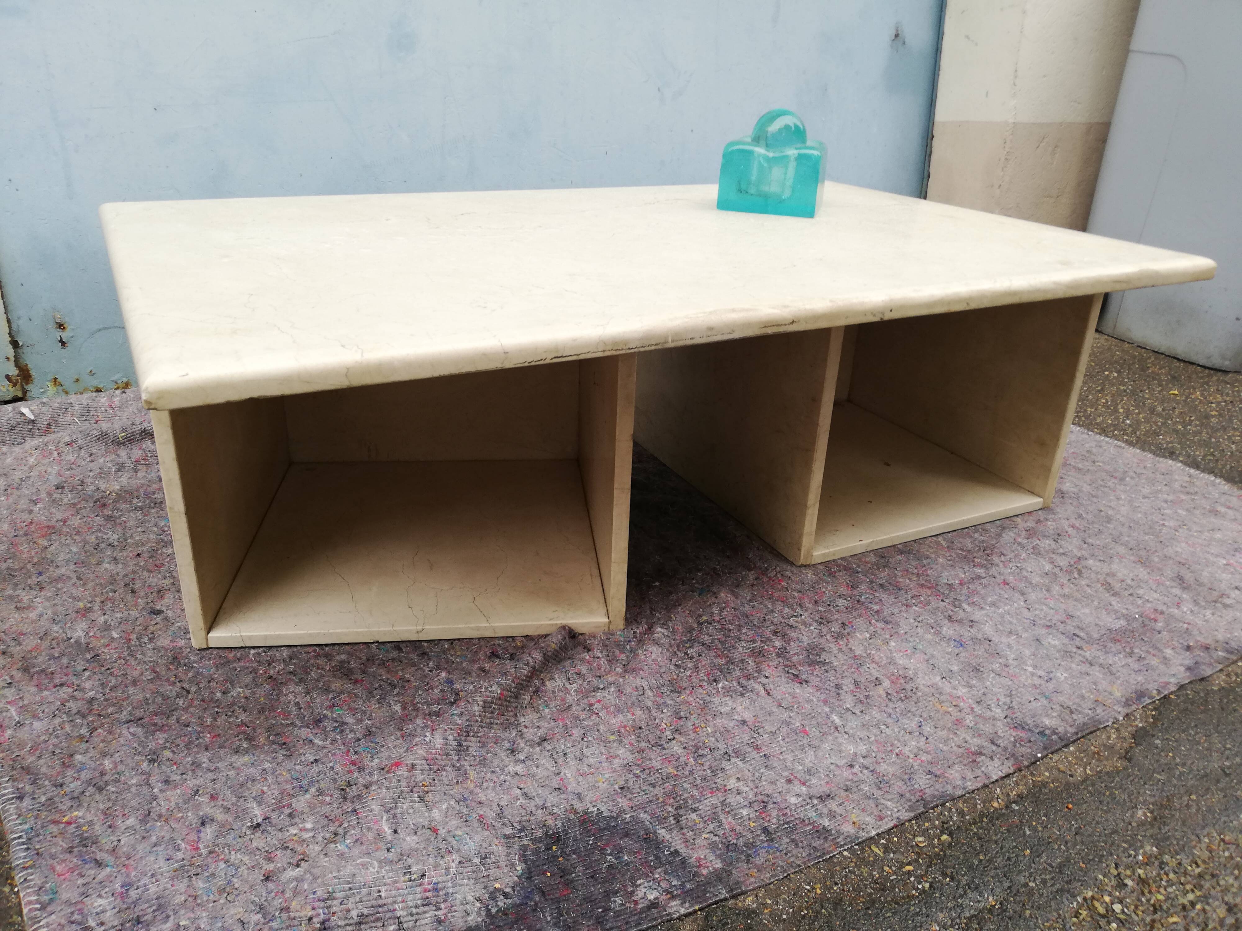 White marble coffee table