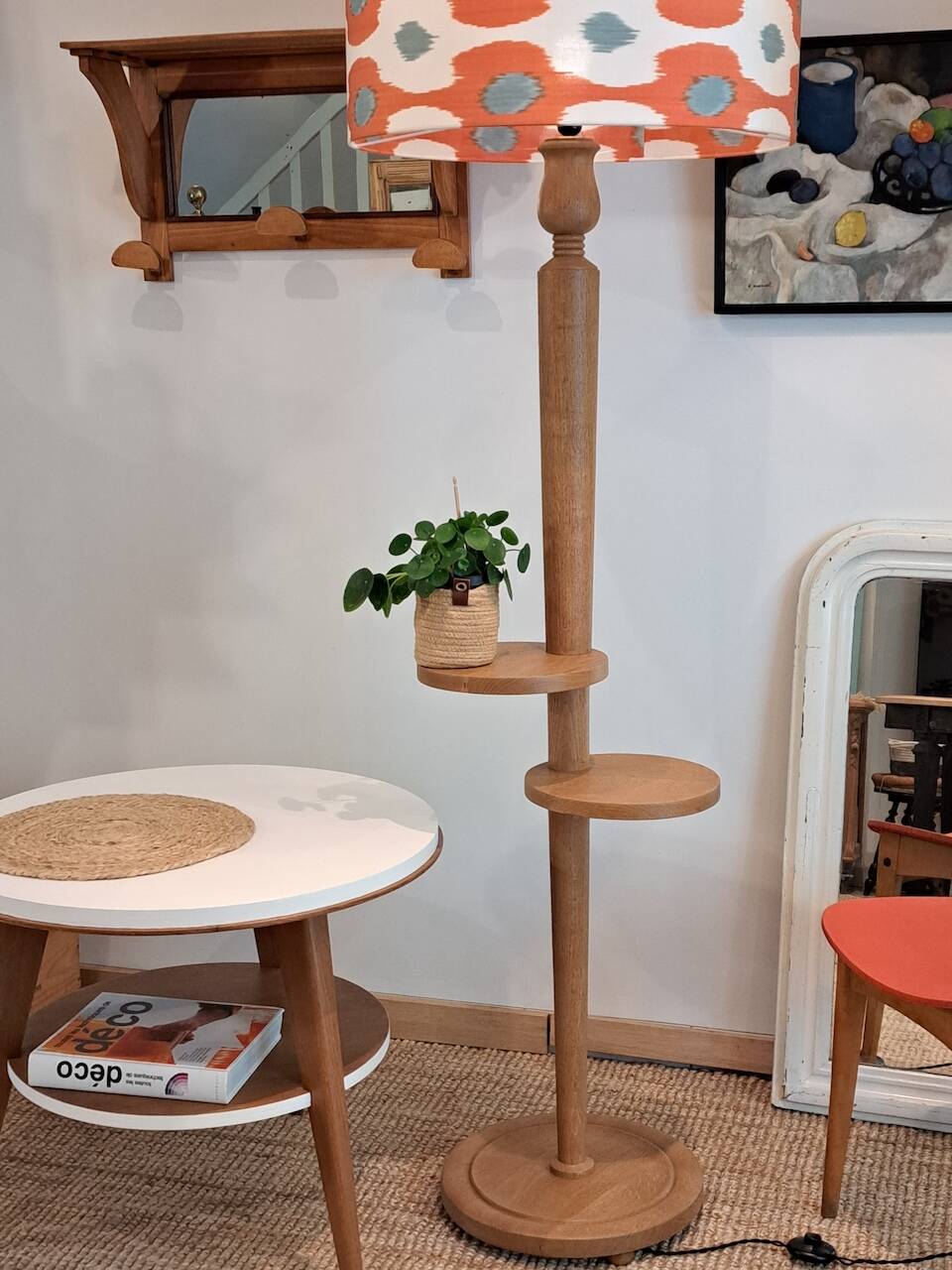 Vintage 1950s wall coat rack