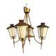 Circa 1950, gilded brass chandelier