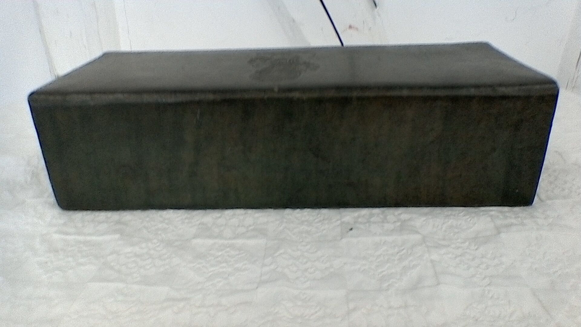 Storage box, leather, vintage