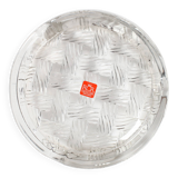 Cendrier rond vintage en verre transparent, Italie, années 1990