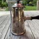 Silver chocolate pot with wooden handle and lid