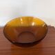 Textured amber glass salad bowl – 1970s