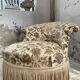 Fauteuil napoléon fleuri XIXème