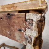 Console de style louis xv sur quatre pieds - bois laqué - 19ème
